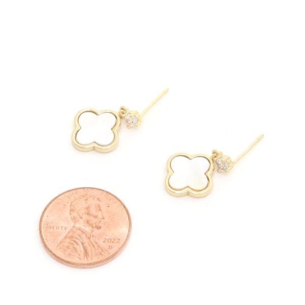 CLOVER CRYSTAL DANGLE EARRIN