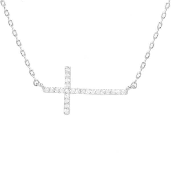 CROSS RHINESTONE NECKLACE