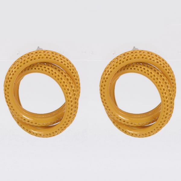 FASHION COLOR PAINT ROUND POST EARRING