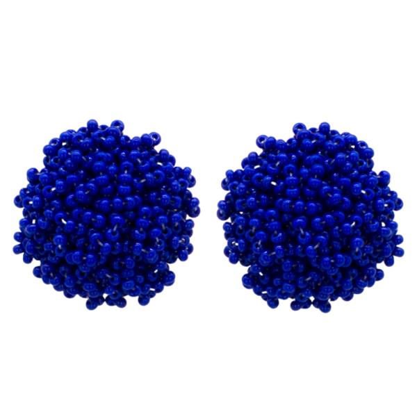 BEAD BALL POST EARRINGS