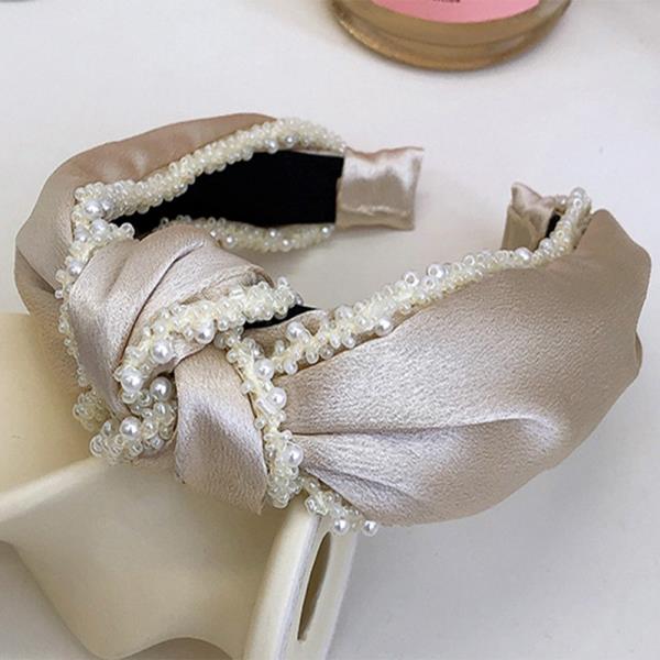 STAIN BEADED EDGE KNOT HEADBAND