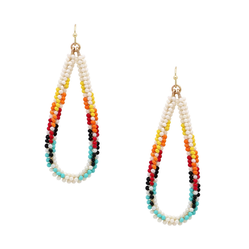 TEARDROP SEED BEAD EARRINGS