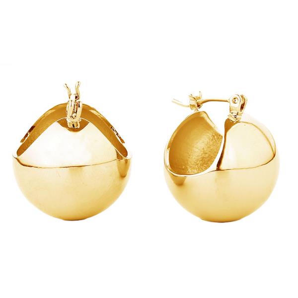 14K GOLD/WHITE GOLD DIPPED BALL SHAPE PIN CATCH
