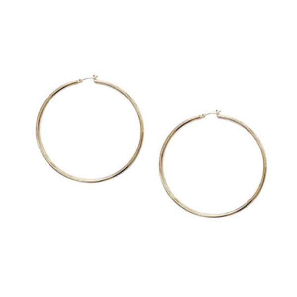 14K GOLD/WHITE GOLD DIPPED PIN CATCH HOOP