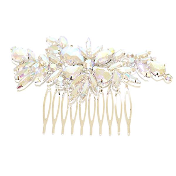 FLOWER RHINESTONE HAIR COMB