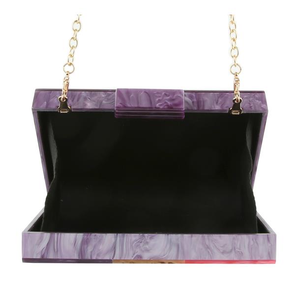 MULTI COLOR MARBLE DESIGN CROSSBODY CLUTCH BAG