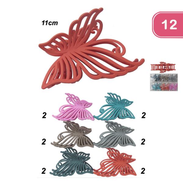 FASHION BUTTERFLY  JAW HAIR CLIP (12UNITS)