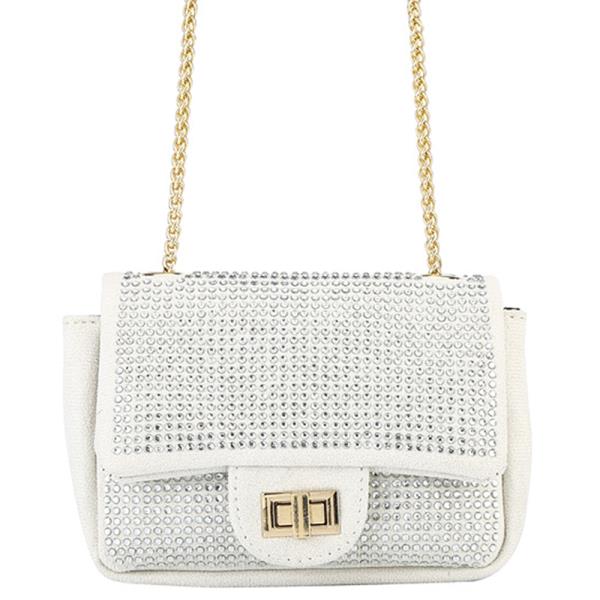 RHINESTONE TWIST CROSSBODY BAG