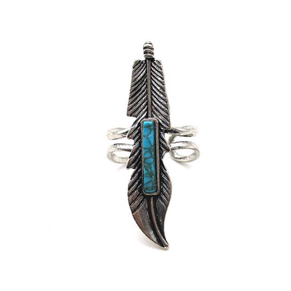 FEATHER METAL RING