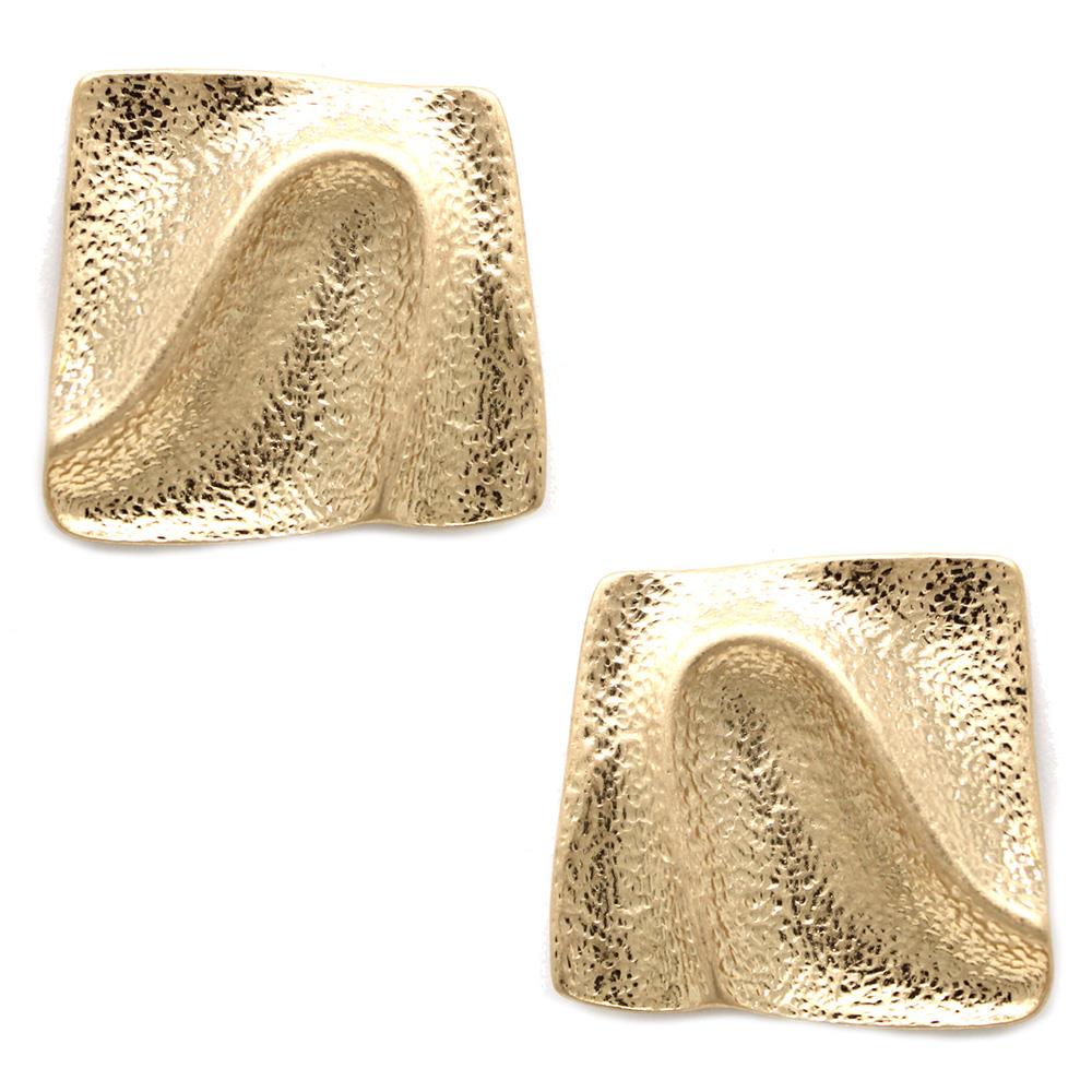 TEXTURED SQUARE EARRING