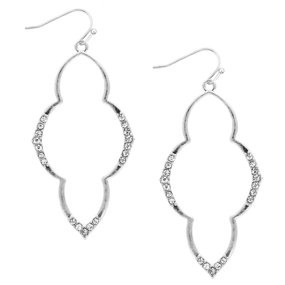 PAVE QUATREFOIL EARRING