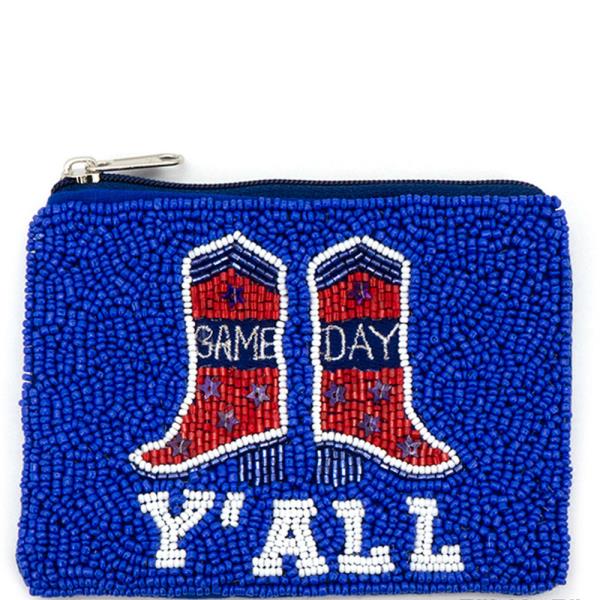 YALL BOOTS SEED BEADED  COIN BAG