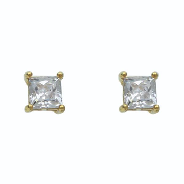 5MM SQUARE CRYSTAL STUD EARRING