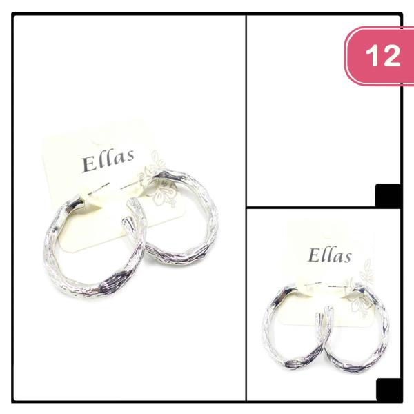 METAL HOOP EARRING (12 UNITS)