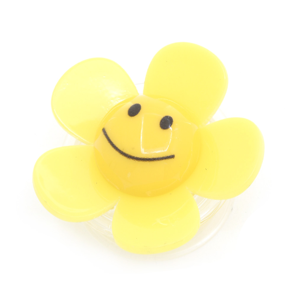 HAPPY FACE FLOWER PHONE POP GRIP HOLDER