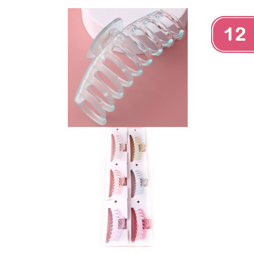 CLEAR ROUND COMB CLAW CLIP (12UNITS)