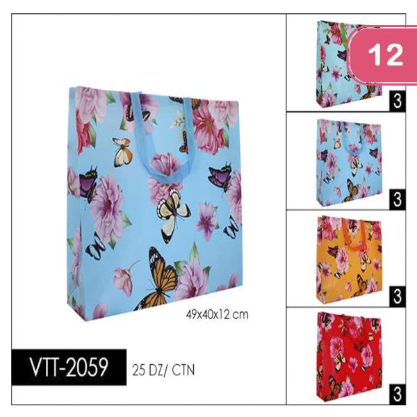 FASHION BUTTERFLY GIFT BAG (12UNITS)