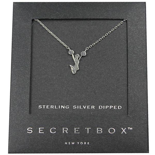 14K 24K WHITE GOLD DIP CHEERLEADER NECKLACE