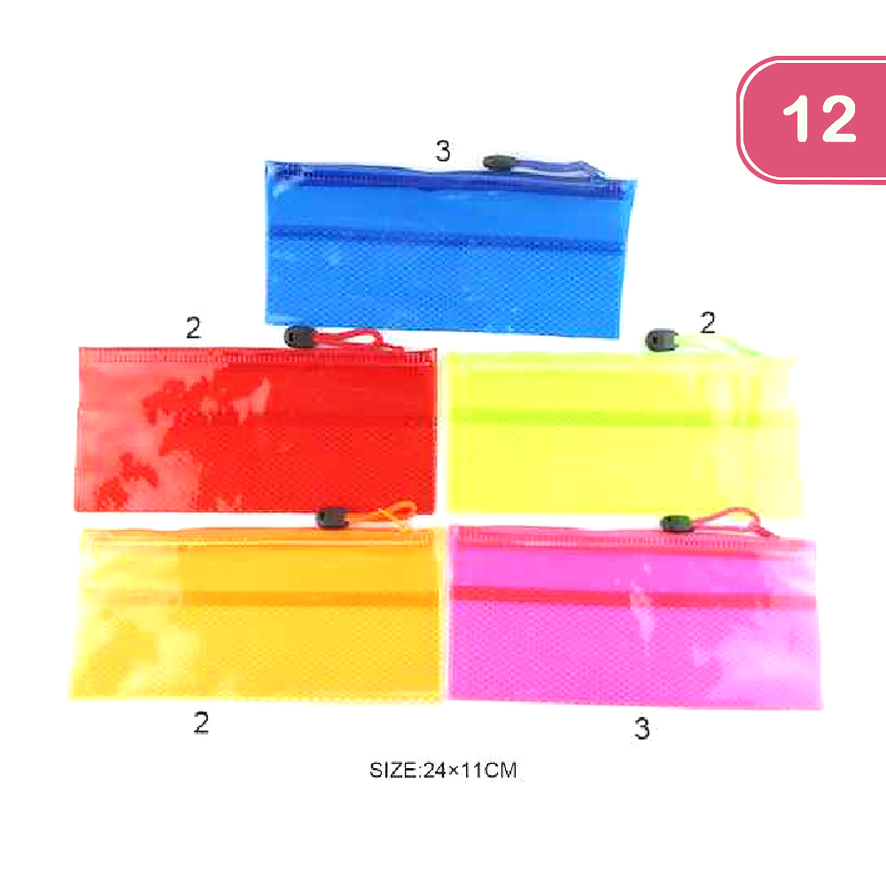 FASHION COLOR CLEAR COIN BAG(12UNITS)
