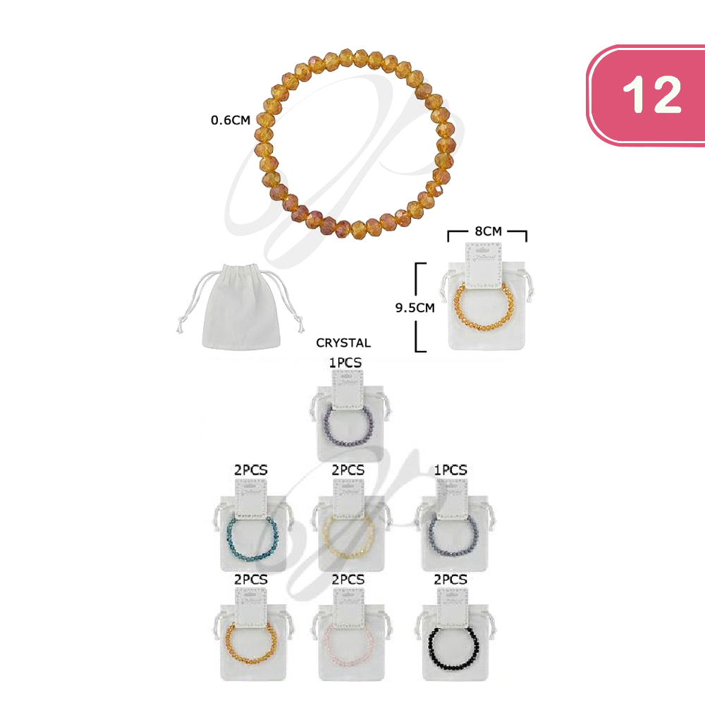 FSAHION BEAD BRACELET (12UNITS)