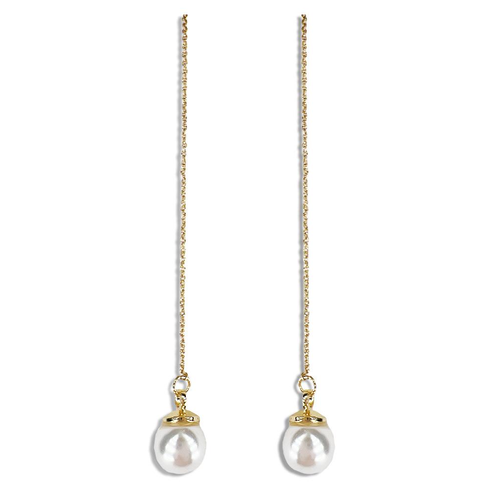 PEARL THREADER EARRING