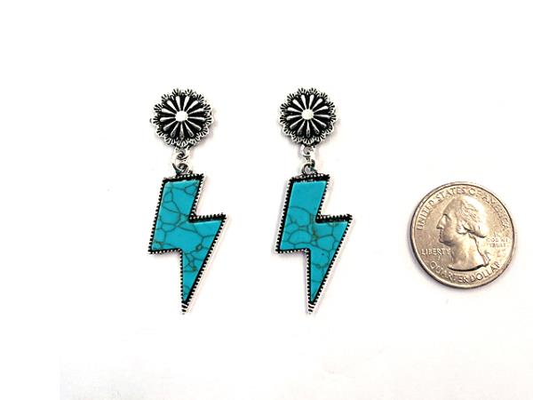 LIGHTNING BOLT DANGLE EARRING