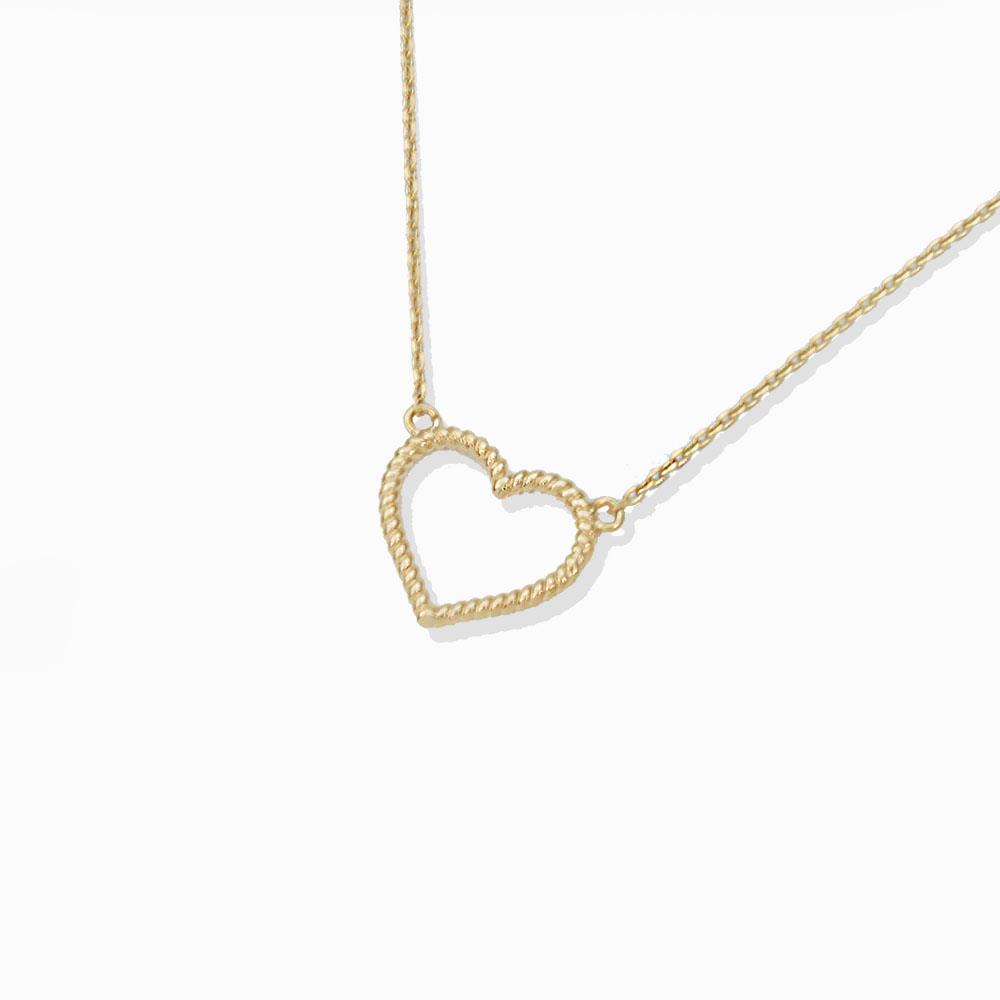 18K GOLD RHODIUM DIPPED PASSIONATE LOVE NECKLACE