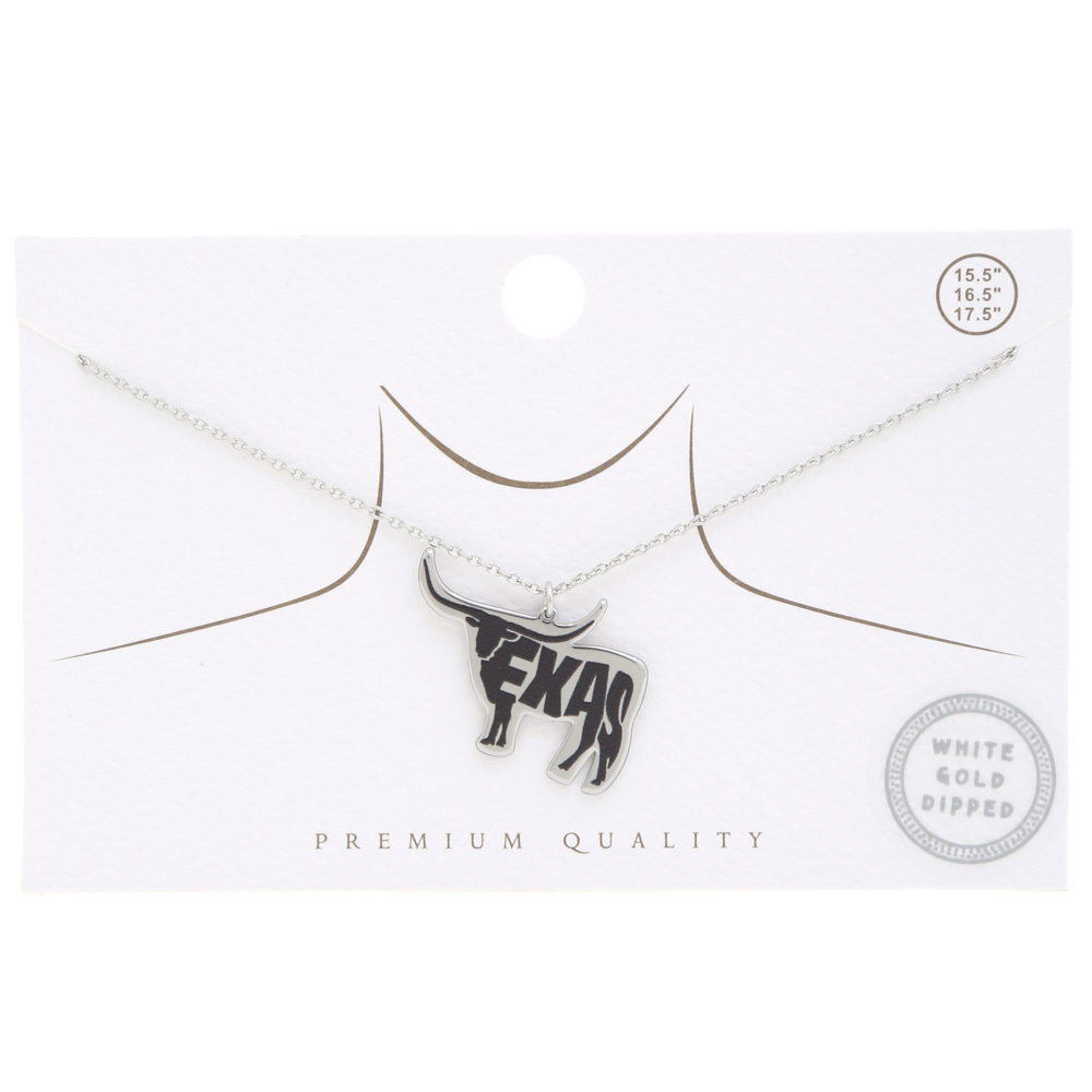 CATTLE TEXAS PENDANT NECKLACE