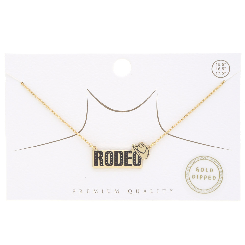 RODEO PLATE METAL NECKLACE