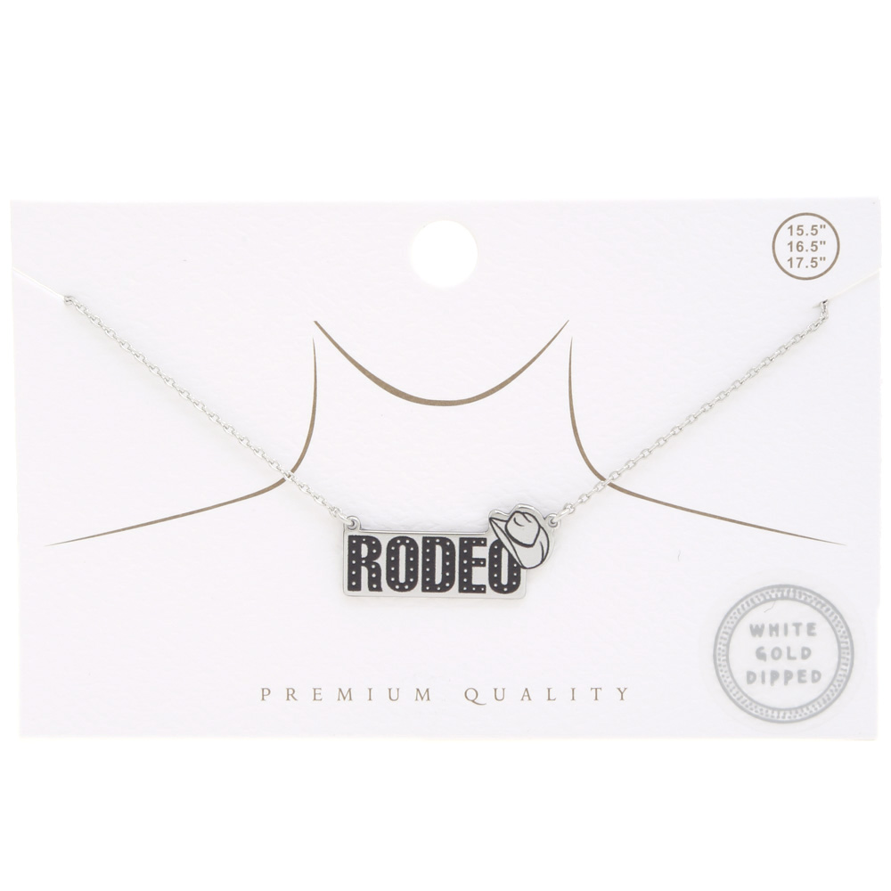 RODEO PLATE METAL NECKLACE