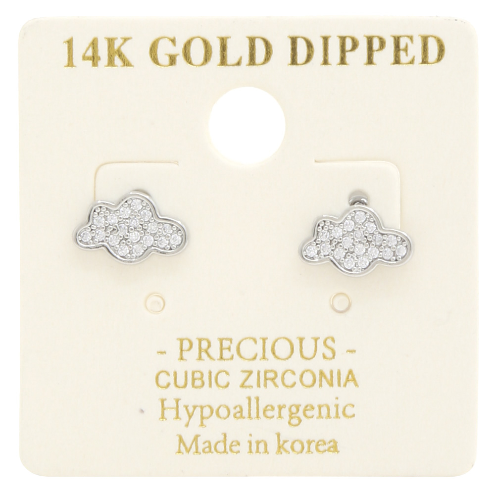 MINI CLOUD 14K GOLD DIPPED EARRING