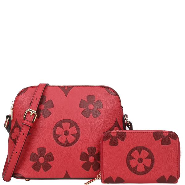 2IN1 FASHION DESIGN PRINT CHIC CROSSBODY BAG WITH WALLET SET