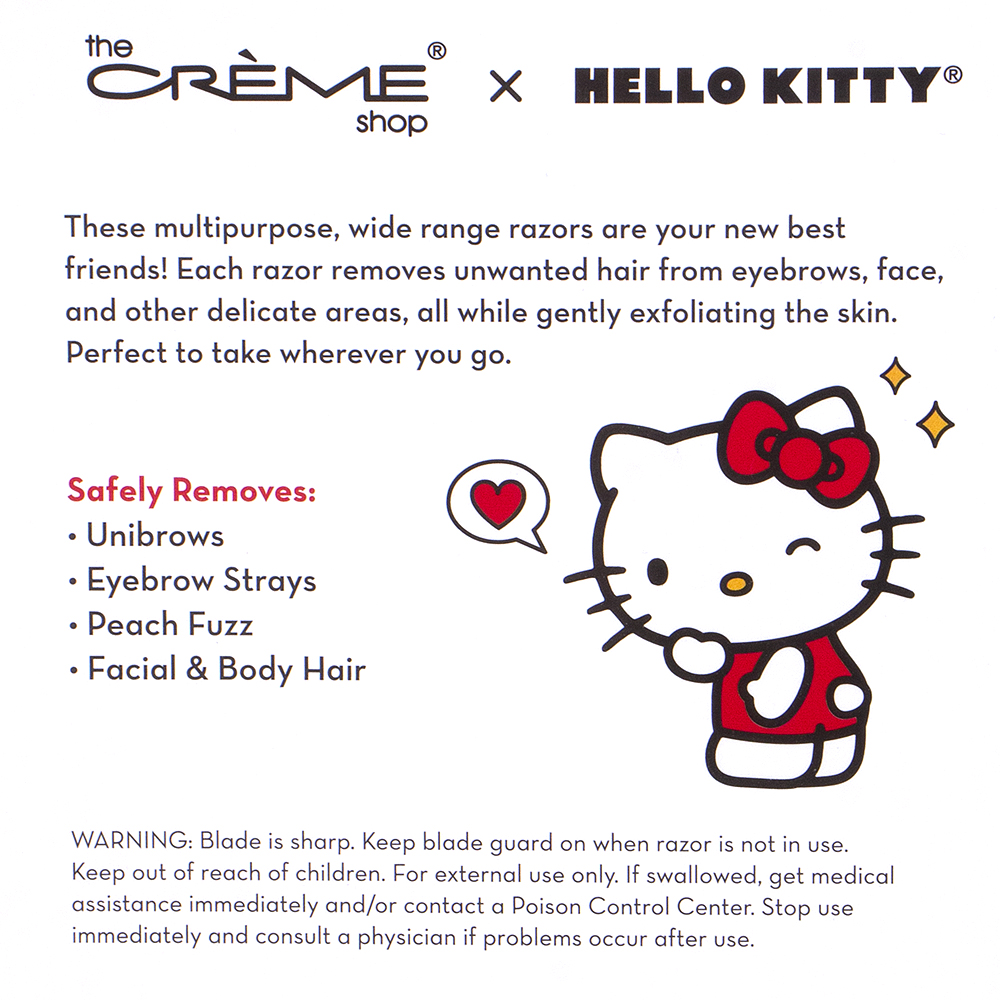 THE CREME SHOP X HELLO KITTY PREPPED UP DERMAPLANE AND SCULPT RAZORS SET OF 3