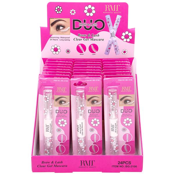 ROMANTIC BEAUTY DUO BROW AND LASH CLEAR GEL MASCARA (24 UNITS)