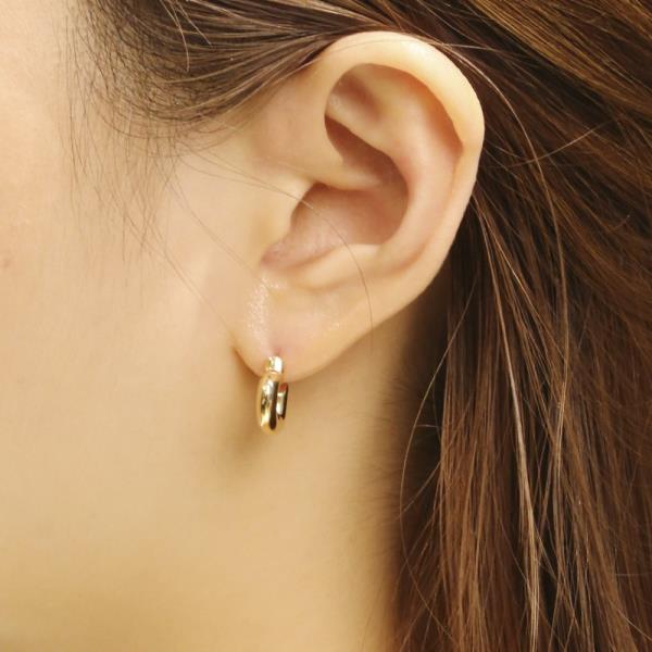 14K GOLD DIPPED POST HEART EARRING