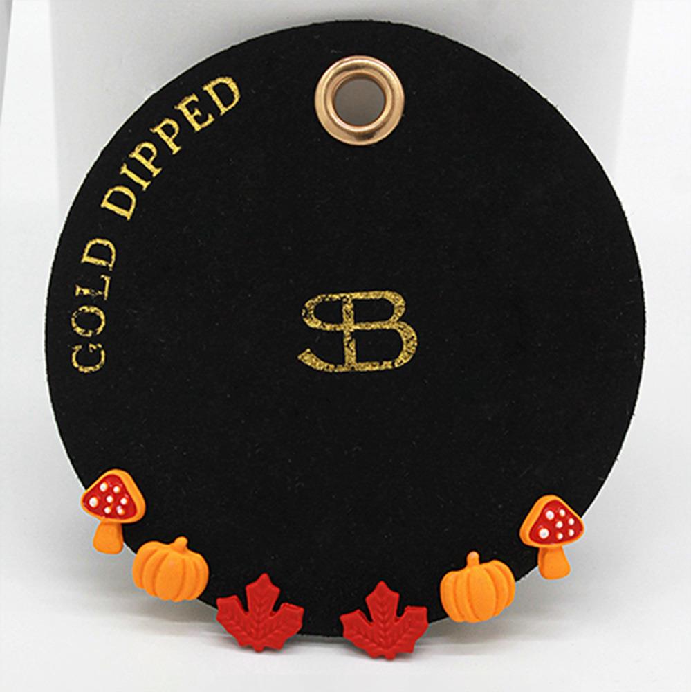 FALL ASSORTED GOLD DIPPED EARRING SET