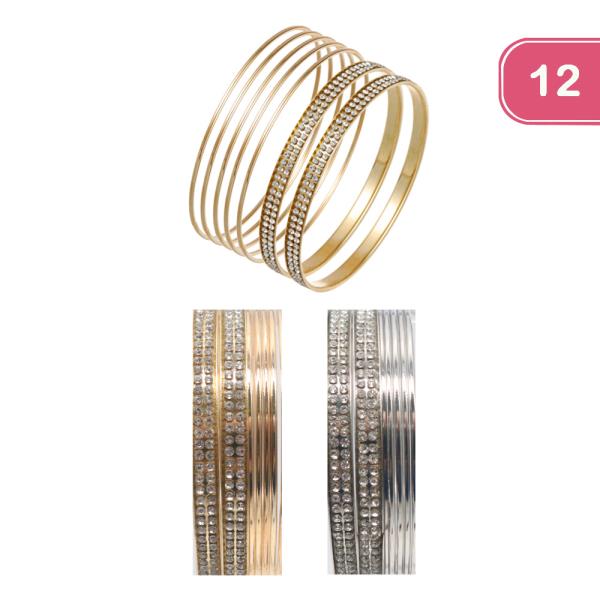 FASHION METAL BANGLE BRACELET (12 UNITS)