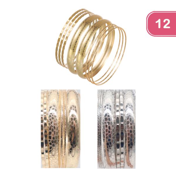 FASHION METAL BANGLE BRACELET (12 UNITS)