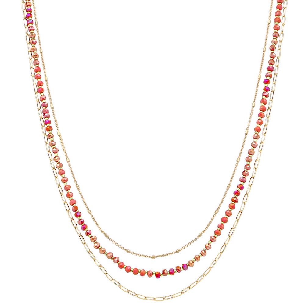 CHAIN AND GLASS NECKLACE