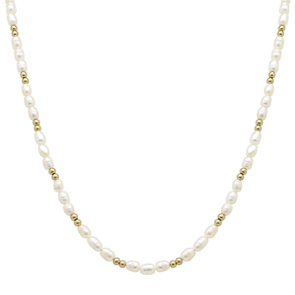 FRESH WATER PEARL AND CCB NECKLACE