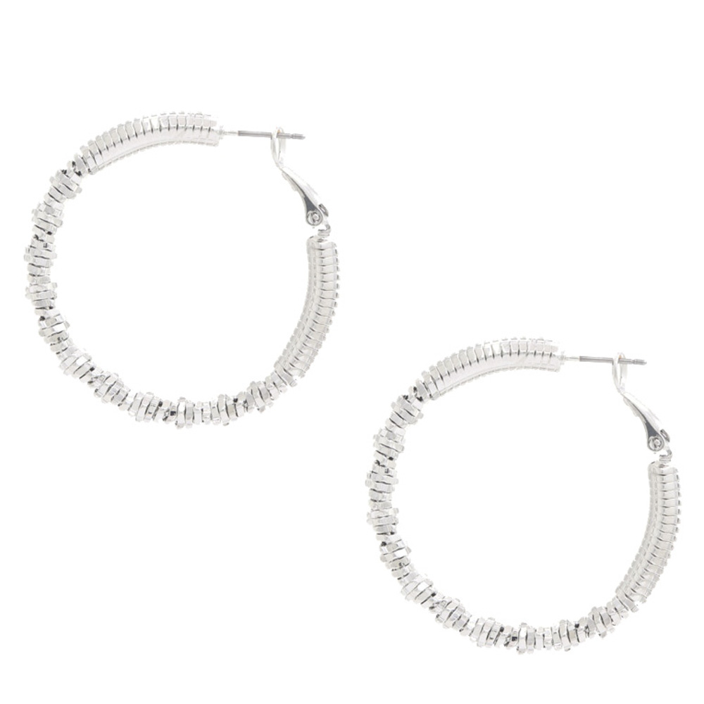 OVAL METAL EARRING