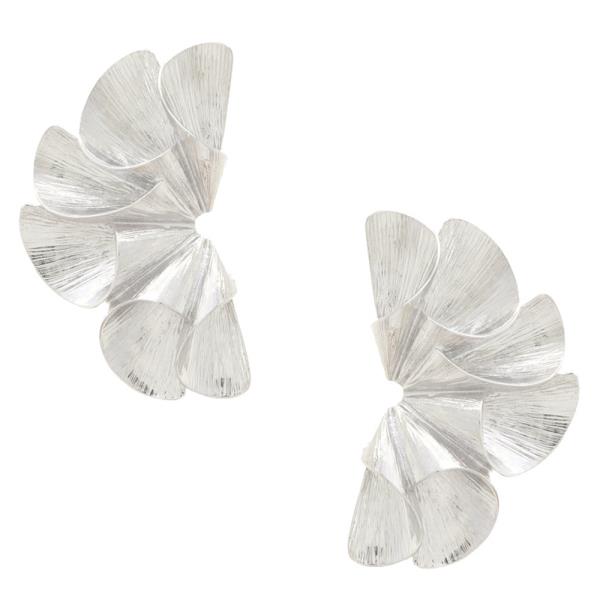 TEXTURE WING METAL EARRING