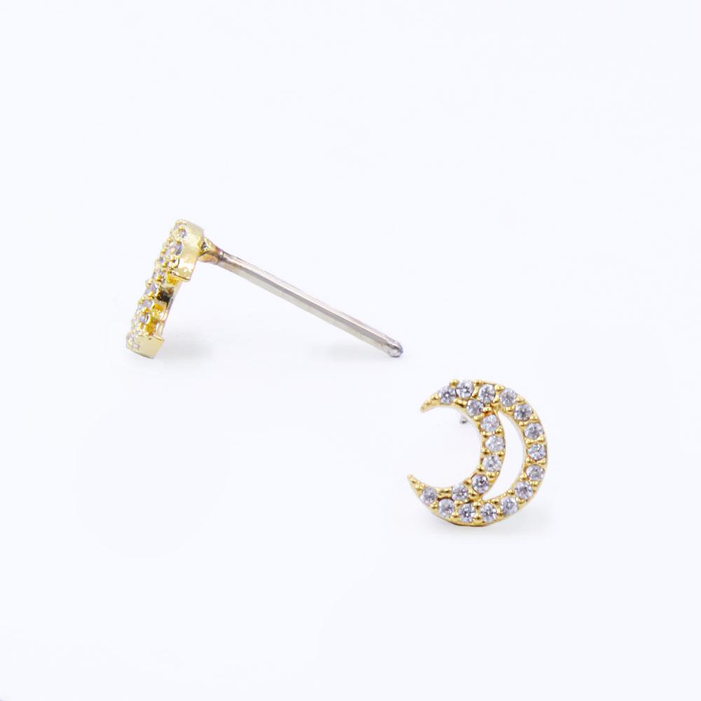18K GOLD RHODIUM DIPPED SPARKLE EARRING