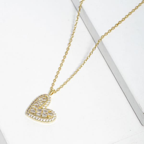 PREMIUM QUALITY GOLD DIPPED HEART CHARM NECKLACE
