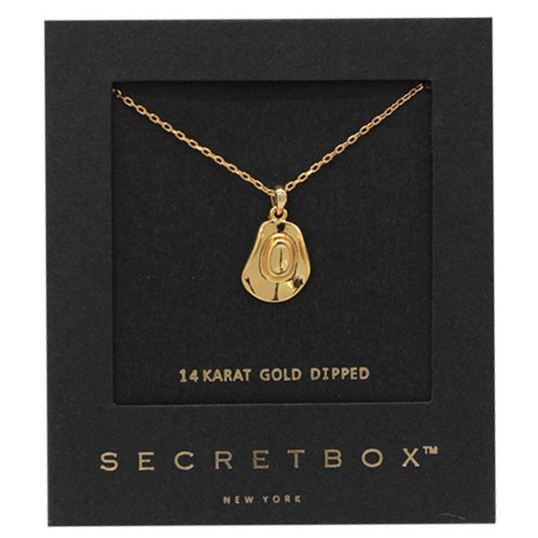 SECRET BOX 14K GOLD DIPPED PENDANT NECKLACE