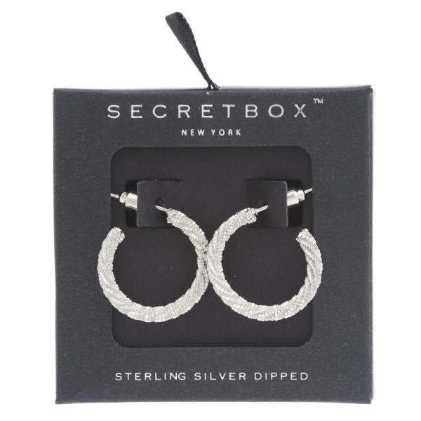 SECRET BOX 14K GOLD DIPPED OPEN HOOP EARRING