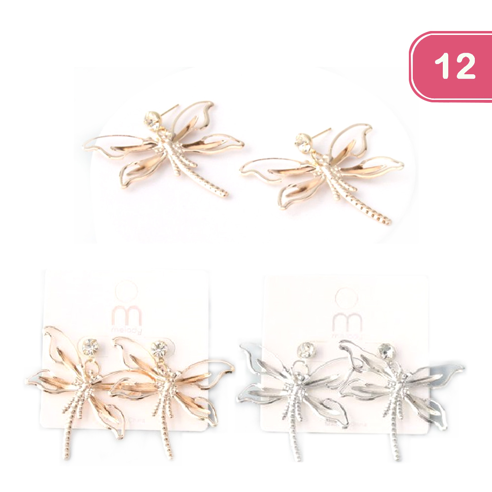METAL DRAGONFLY EARRING (12UNITS)