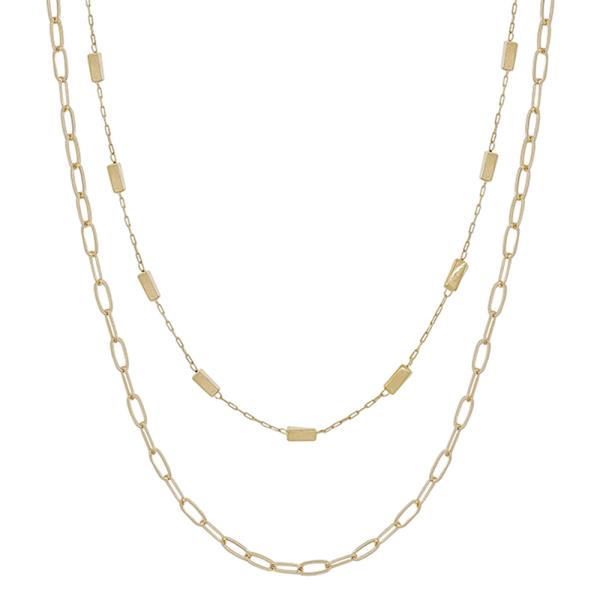 SQUARE CCB CHAIN NECKLACE