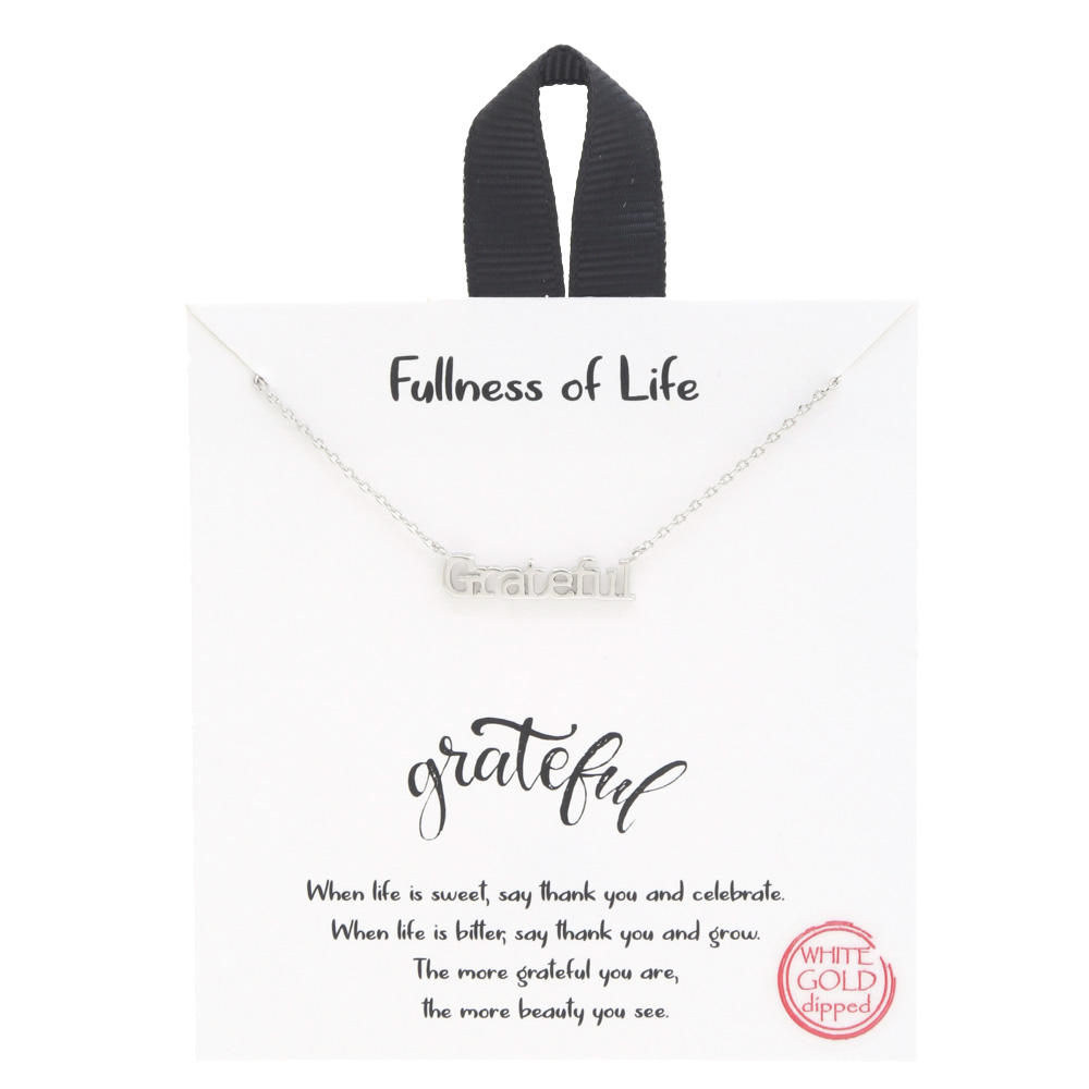18K GOLD RHODIUM DIPPED FULLNESS OF LIFE NECKLACE
