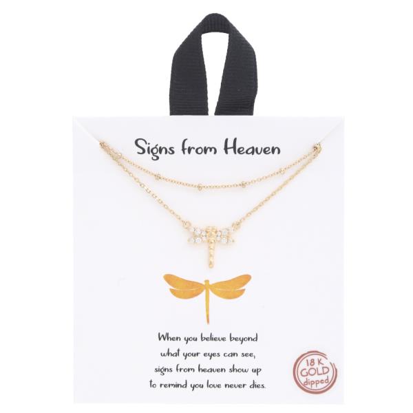 18K GOLD RHODIUM DIPPED SIGN FROM HEAVEN NECKLACE